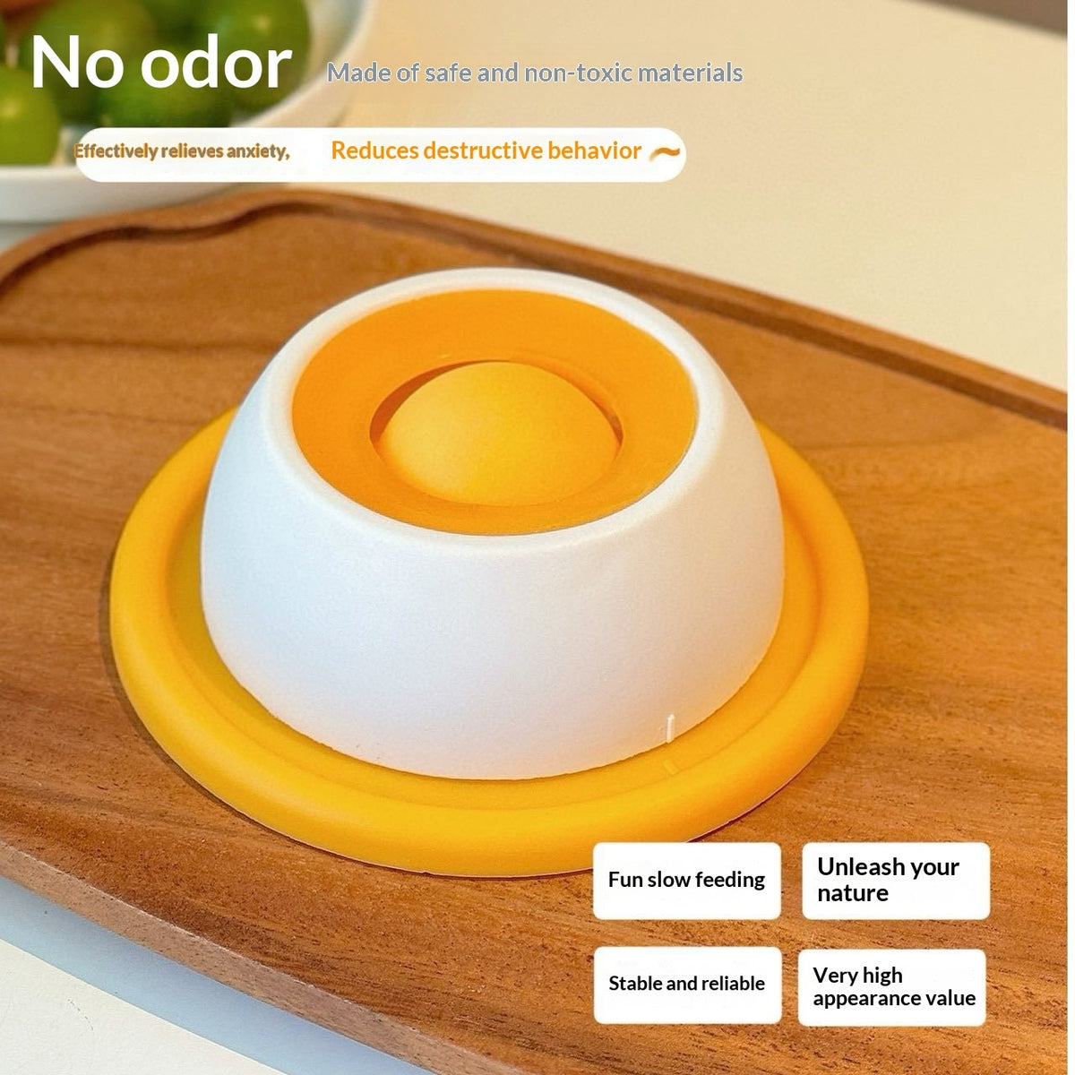 Anti-spill Slow Feeder Cat Toy, Boredom Buster, Chew-resistant Treat Dispenser
