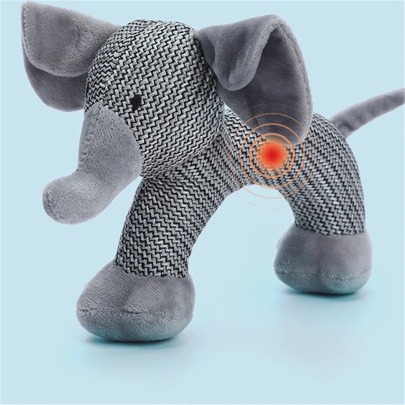 Squeaker position in the grey elephant toy